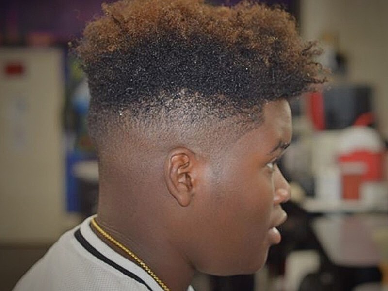Teen haircut taper fade